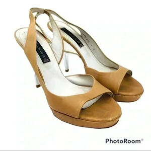Steven by Steve Madden Brown Slingback Heels